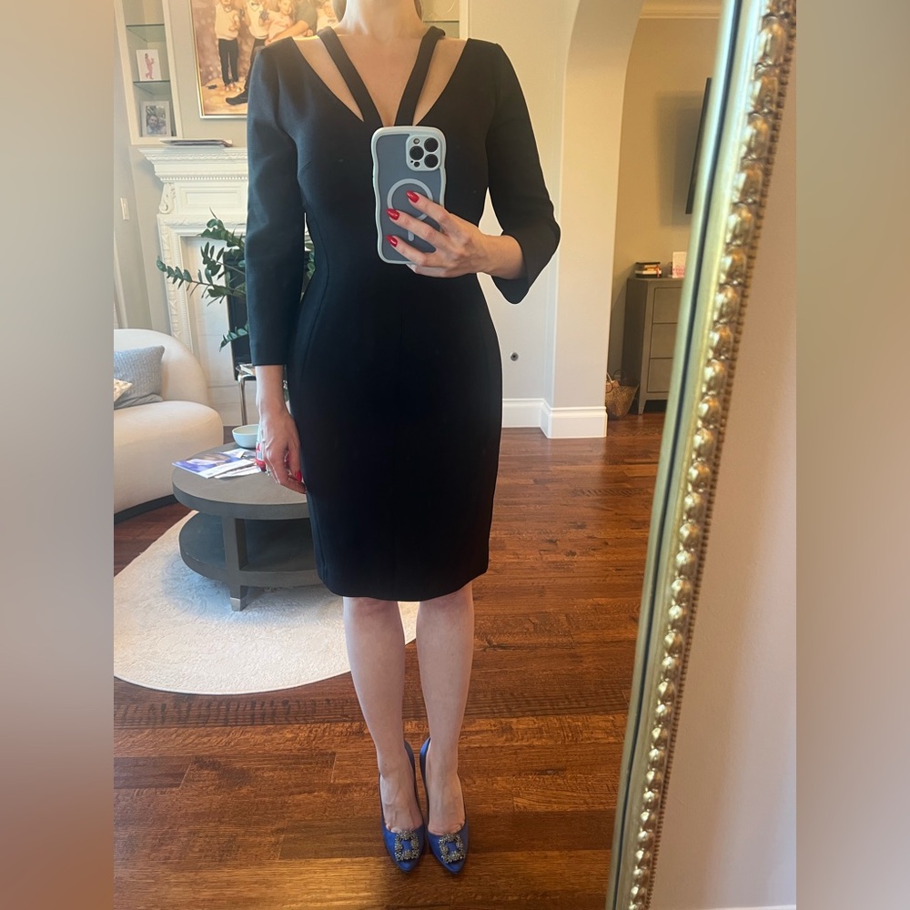Stella McCartney Black Long Sleeve Dress. NWT Size 40. Fits size US 2-4.